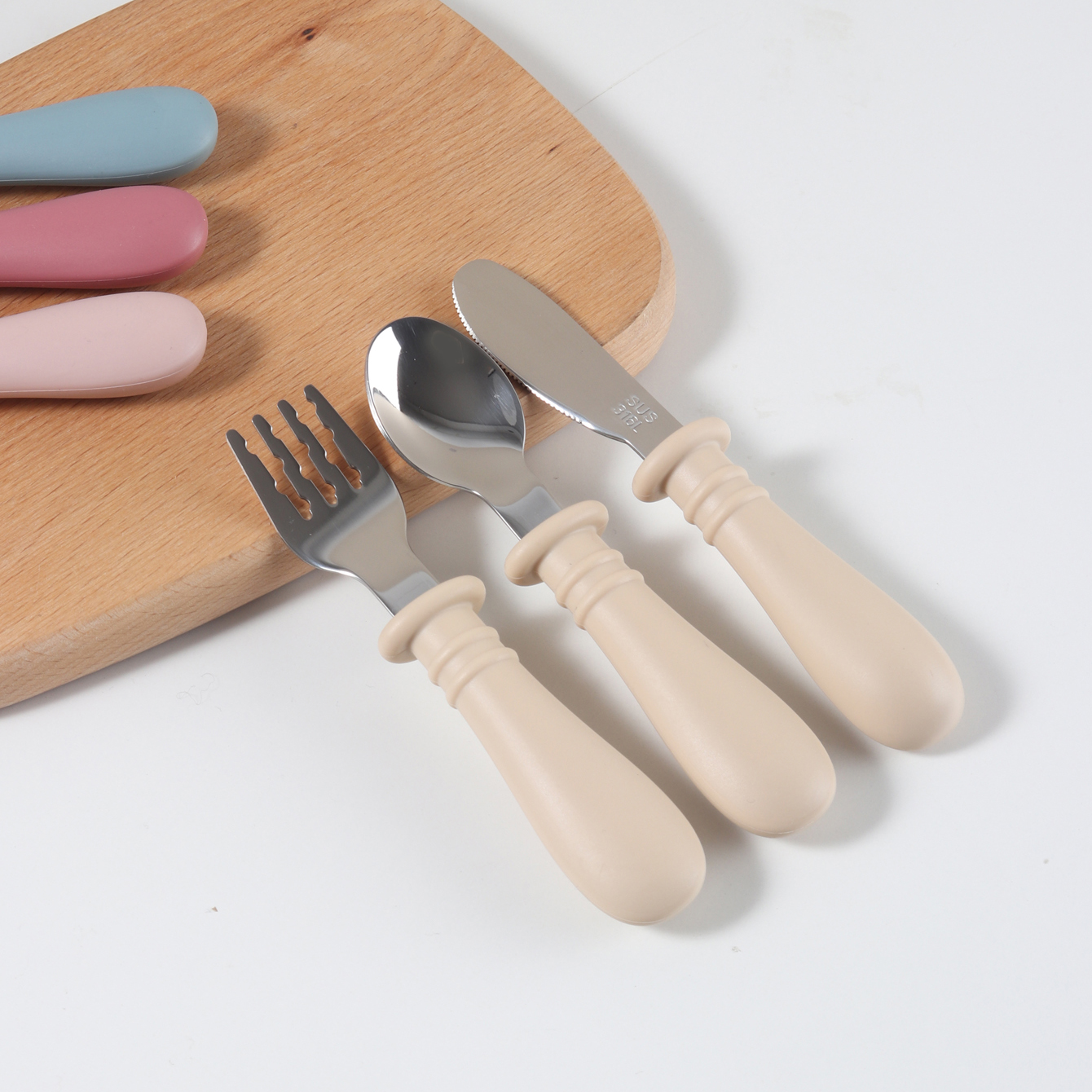 Baby Food Knife Set - Custom Silicone Spoon & Fork knife