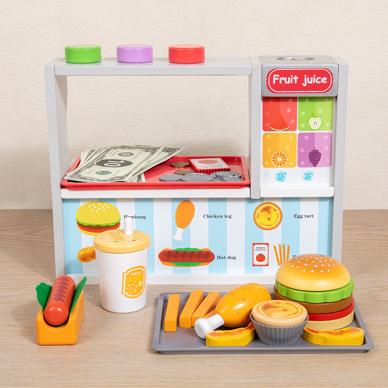 Baby Food In Restaurant - Children Toy Puzzle Wooden Kitchen Toys