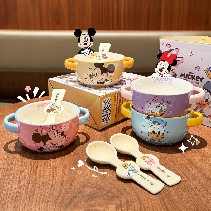 Baby Food Knife Set - Disney Children's Binaural Food Bowl Set