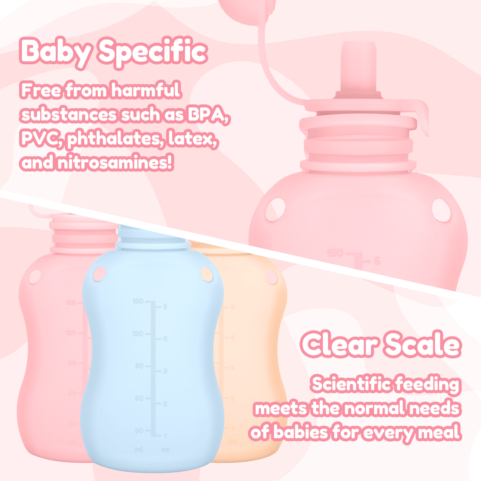 3Pcs Silicone Baby Food Pouch  - đánh giá và giá Baby Food Reusable Pouches