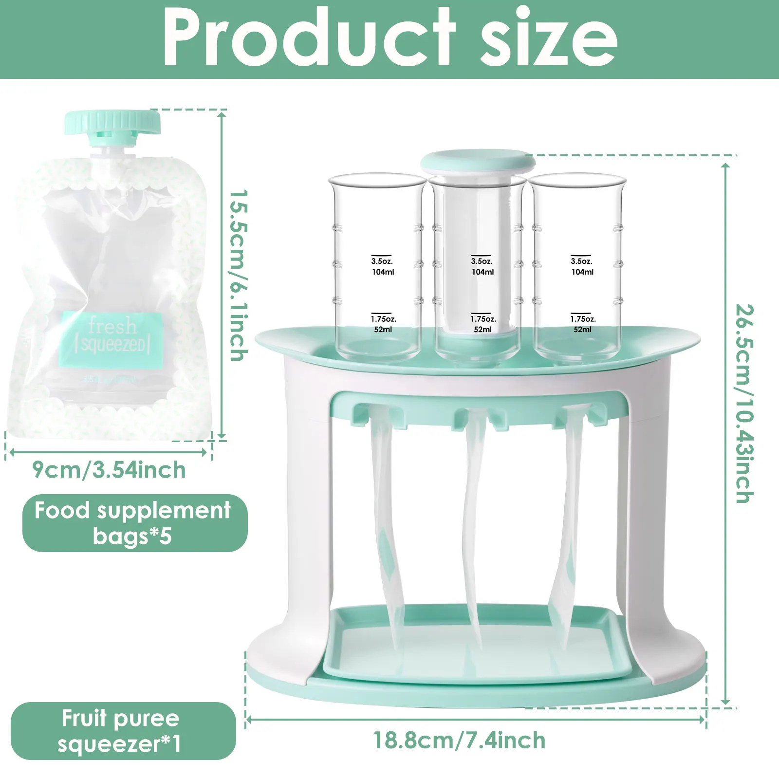 Squeeze Station for Baby Reusa - đánh giá và giá Baby Food Reusable Pouches