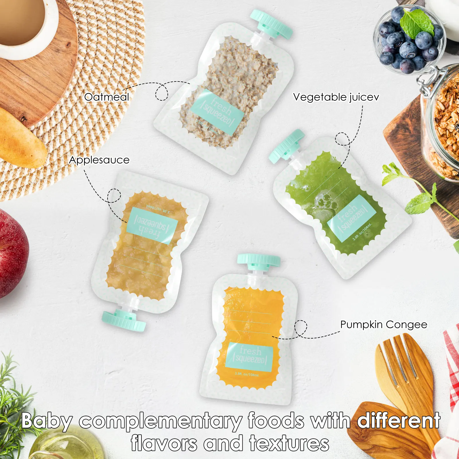 Squeeze Station for Baby Reusa - đánh giá và giá Baby Food Reusable Pouches