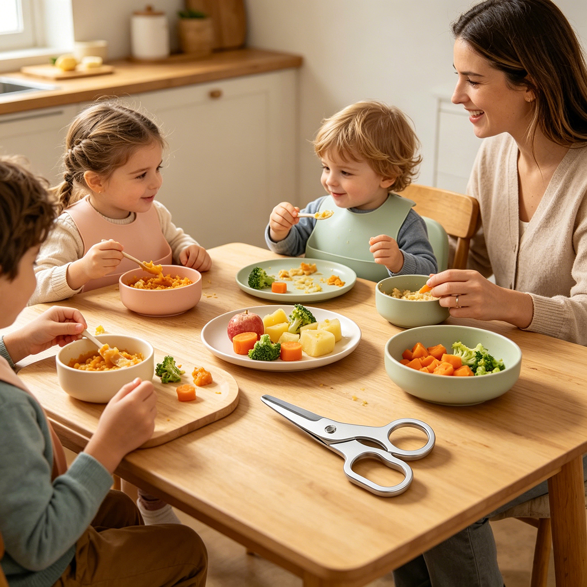 Multi functional food scissors - đánh giá và giá Baby Food Scissors