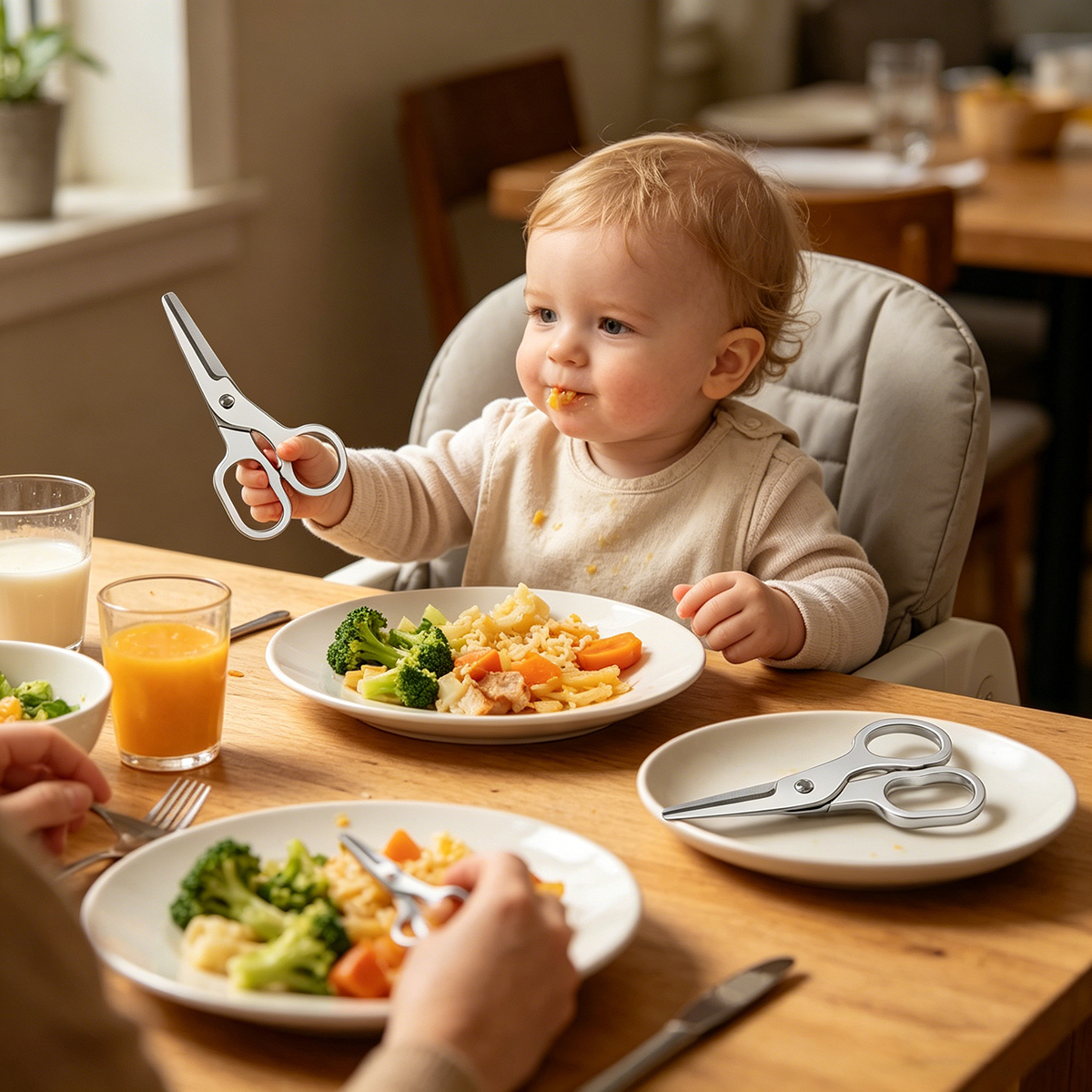 Multi functional food scissors - đánh giá và giá Baby Food Scissors