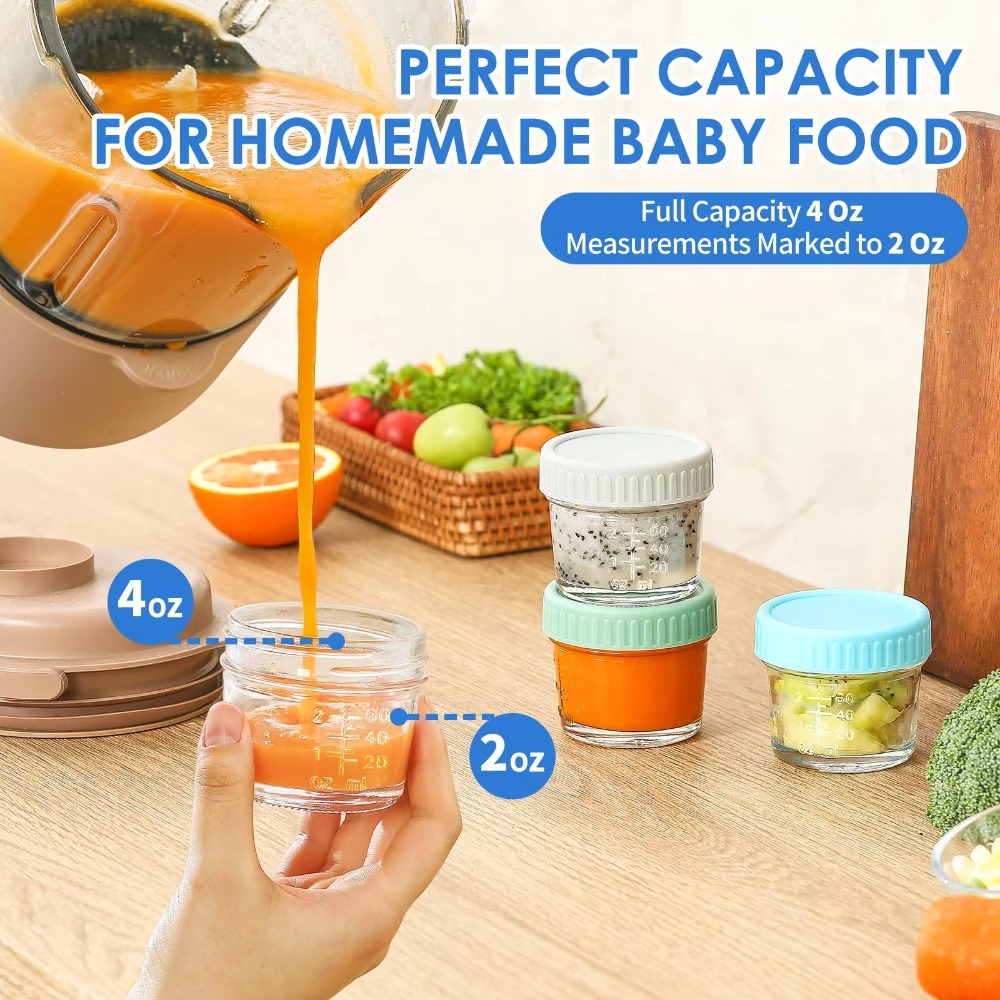6pcs Mason Jar Glass Baby Food - đánh giá và giá Baby Food Glass Jar