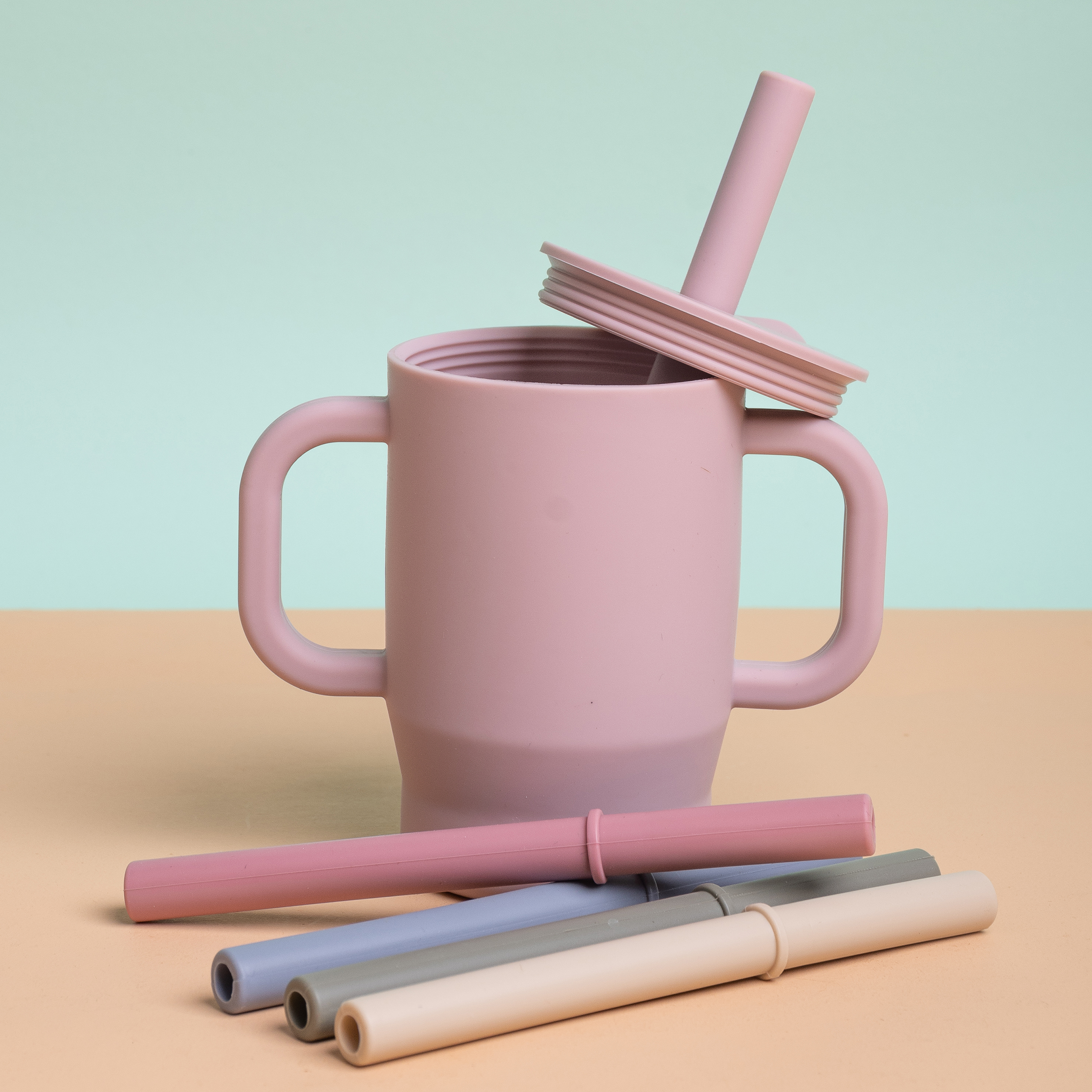 Morandi Color Silicone Straw,  - đánh giá và giá Baby Food Thermos