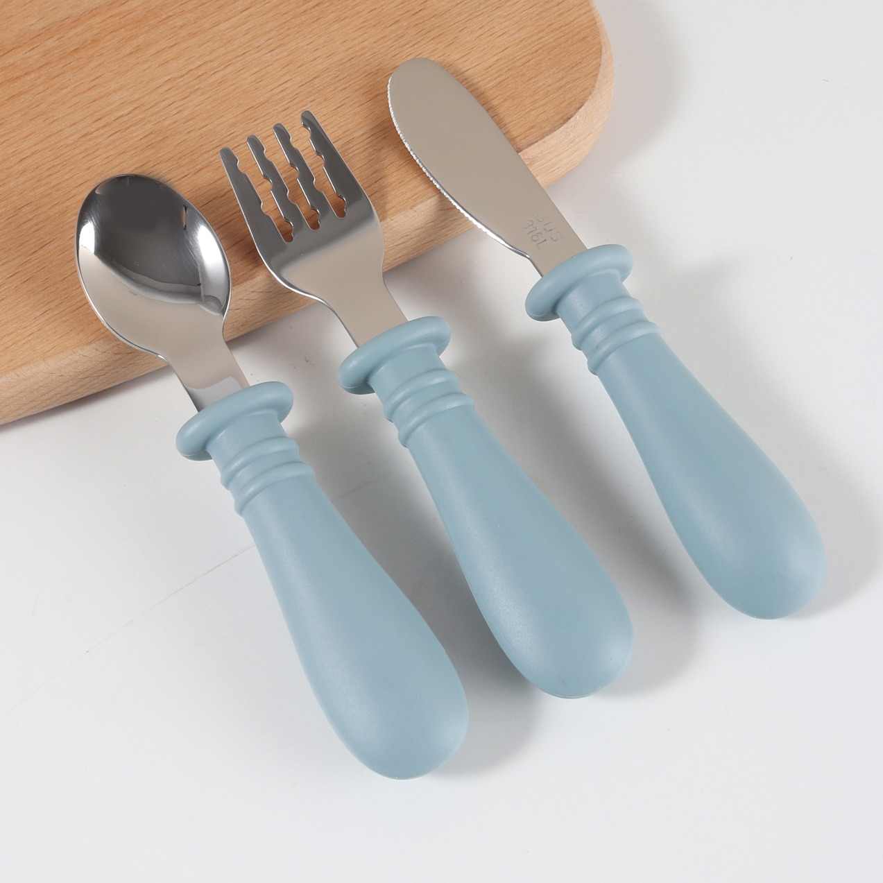 Custom Silicone Spoon & Fork k - đánh giá và giá Baby Food Knife Set