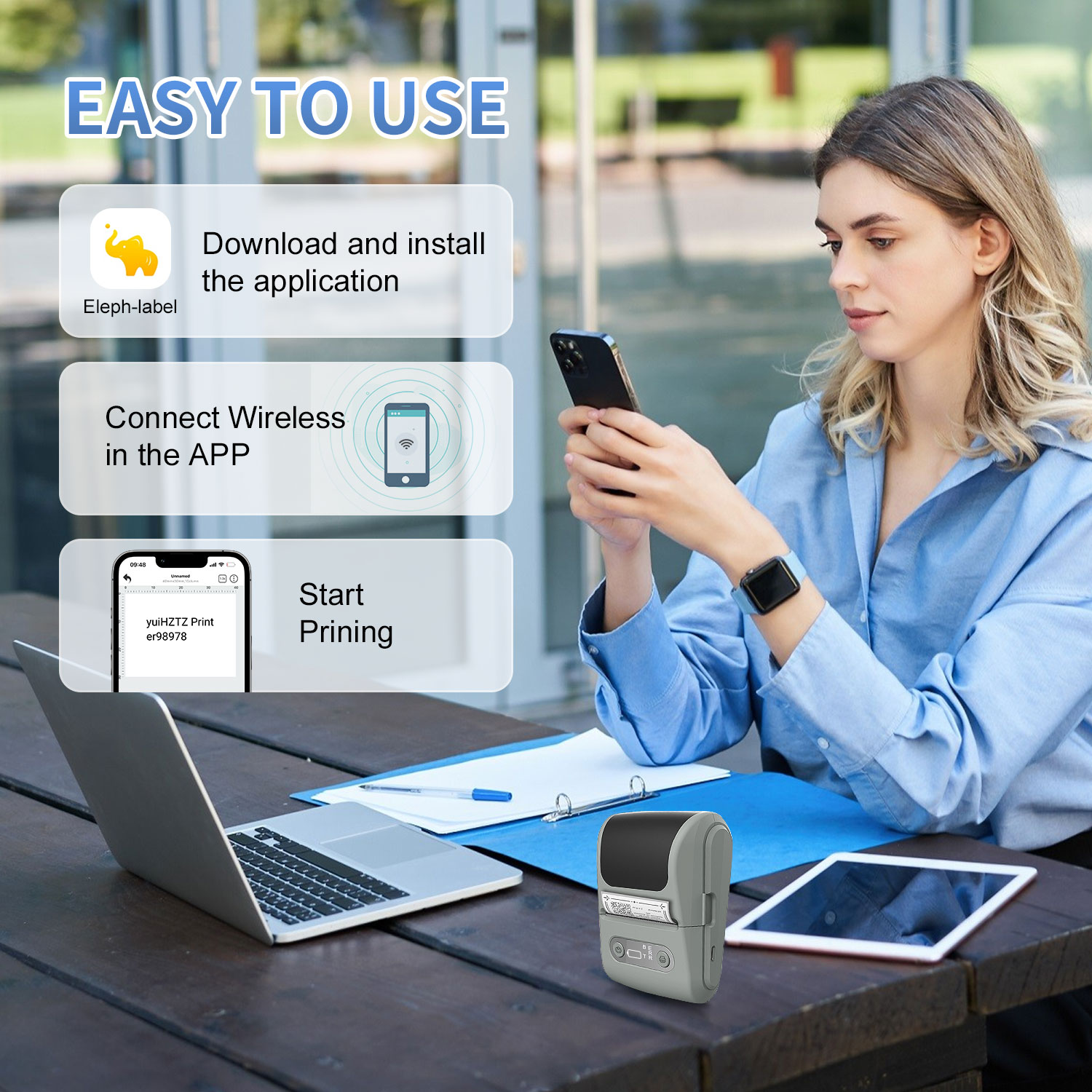 Portable P1 Bluetooth Thermal  - đánh giá và giá Baby Food Label