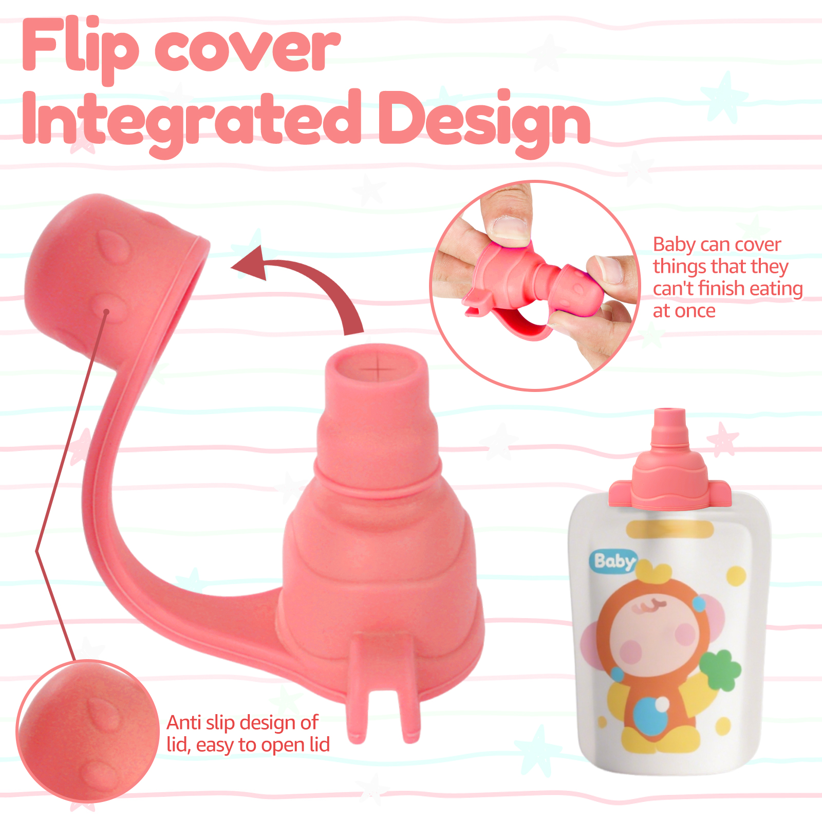 8Pcs Baby Food Pouches No Spil - đánh giá và giá Baby Food Reusable Pouches