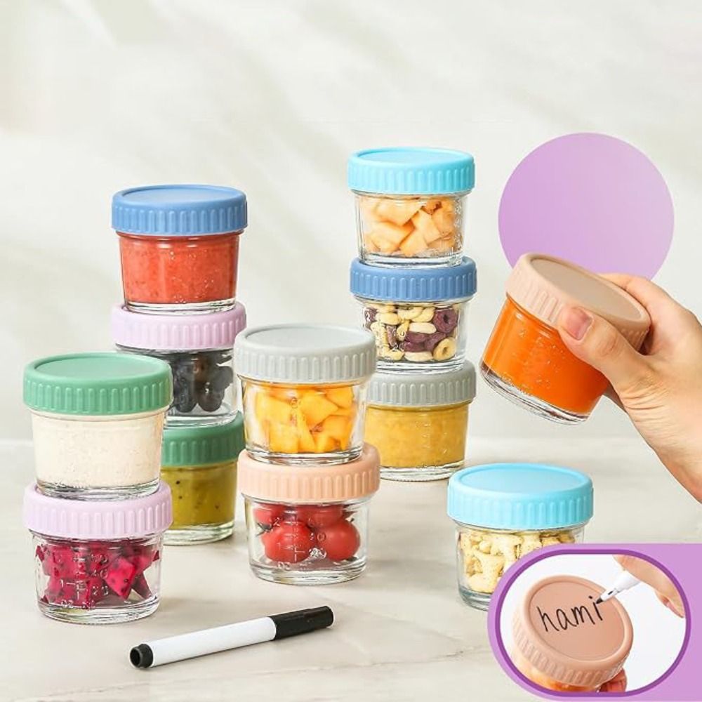6pcs Mason Jar Glass Baby Food - đánh giá và giá Baby Food Glass Jar