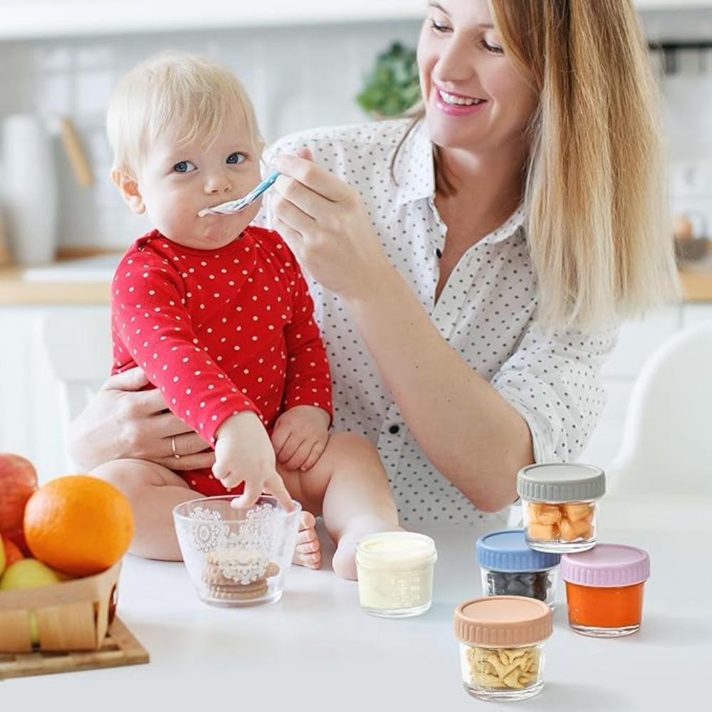 6pcs Mason Jar Glass Baby Food - đánh giá và giá Baby Food Glass Jar