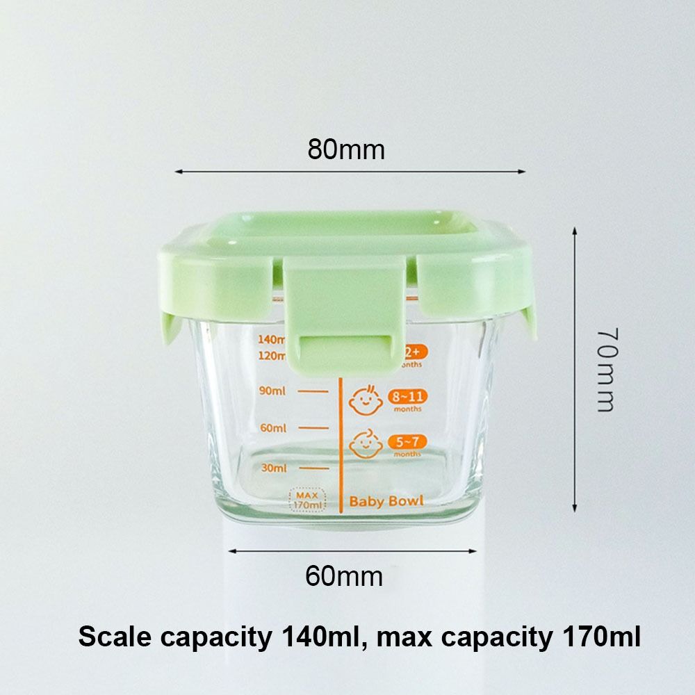 Simple 170ml Food Storage Box  - đánh giá và giá Baby Food Glass Jar