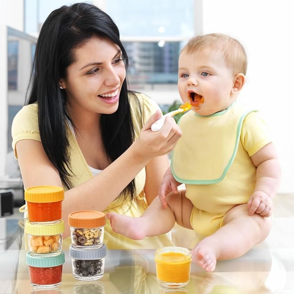 6pcs Glass Baby Food Jar Reusa - đánh giá và giá Baby Food Glass Jar