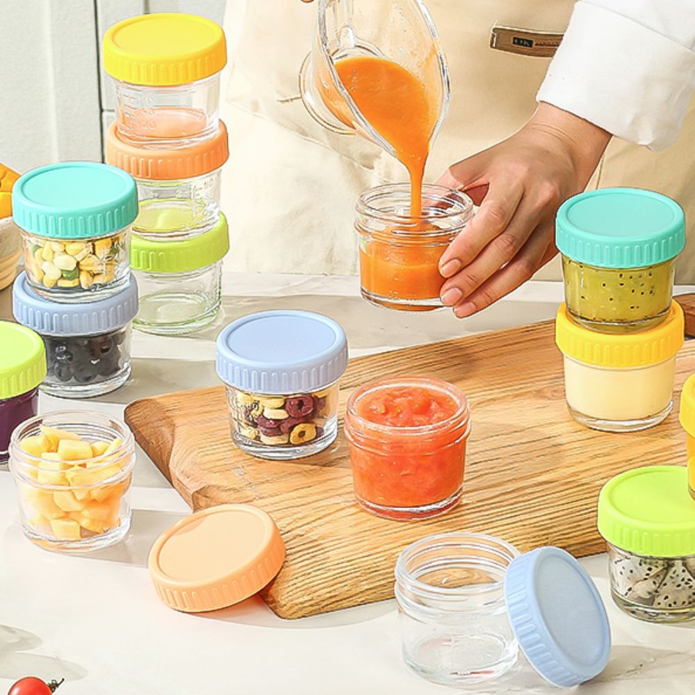 6pcs Mason Jar Glass Baby Food - đánh giá và giá Baby Food Glass Jar