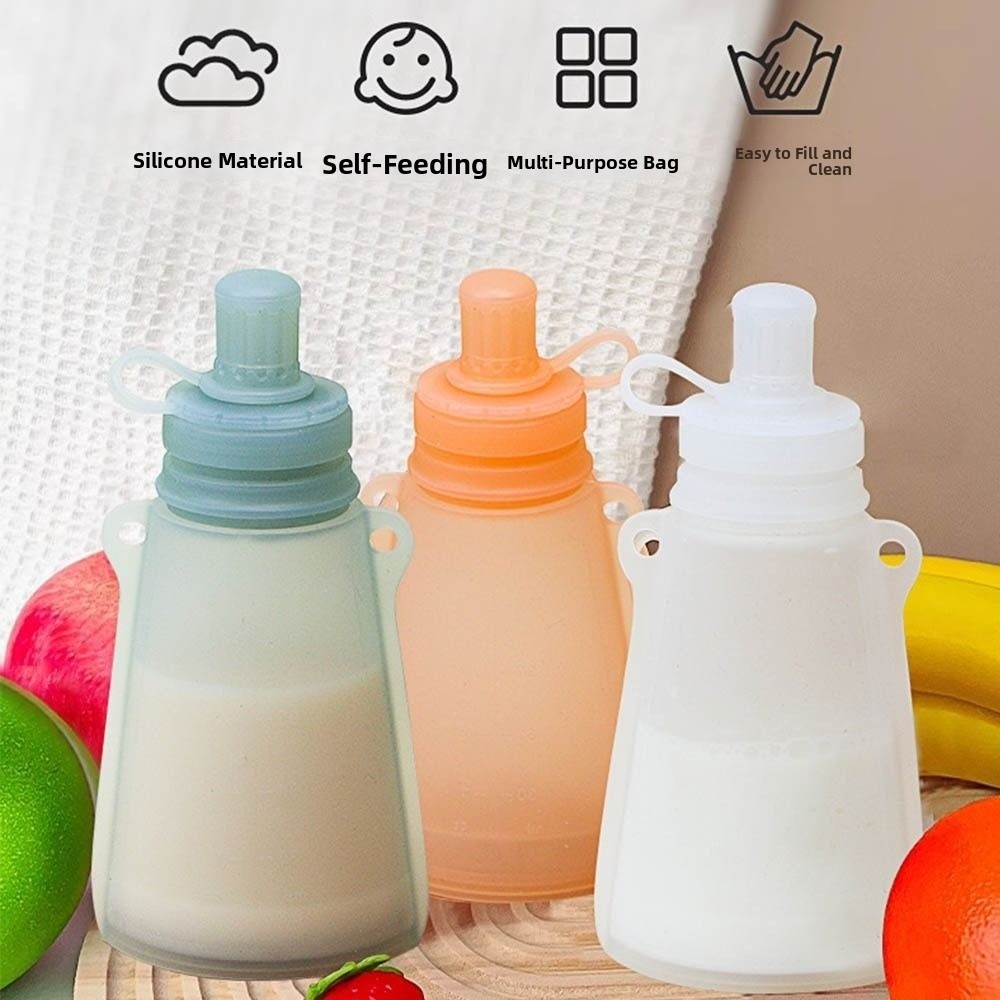 BPA Free Silicone Baby Food Po - đánh giá và giá Baby Food Reusable Pouches