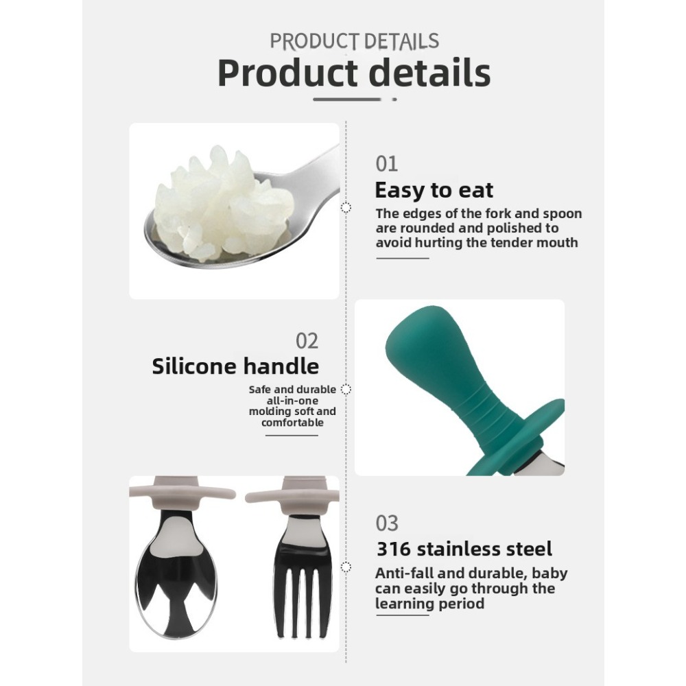 Silicone Knife and Fork Set Ba - đánh giá và giá Baby Food Knife Set