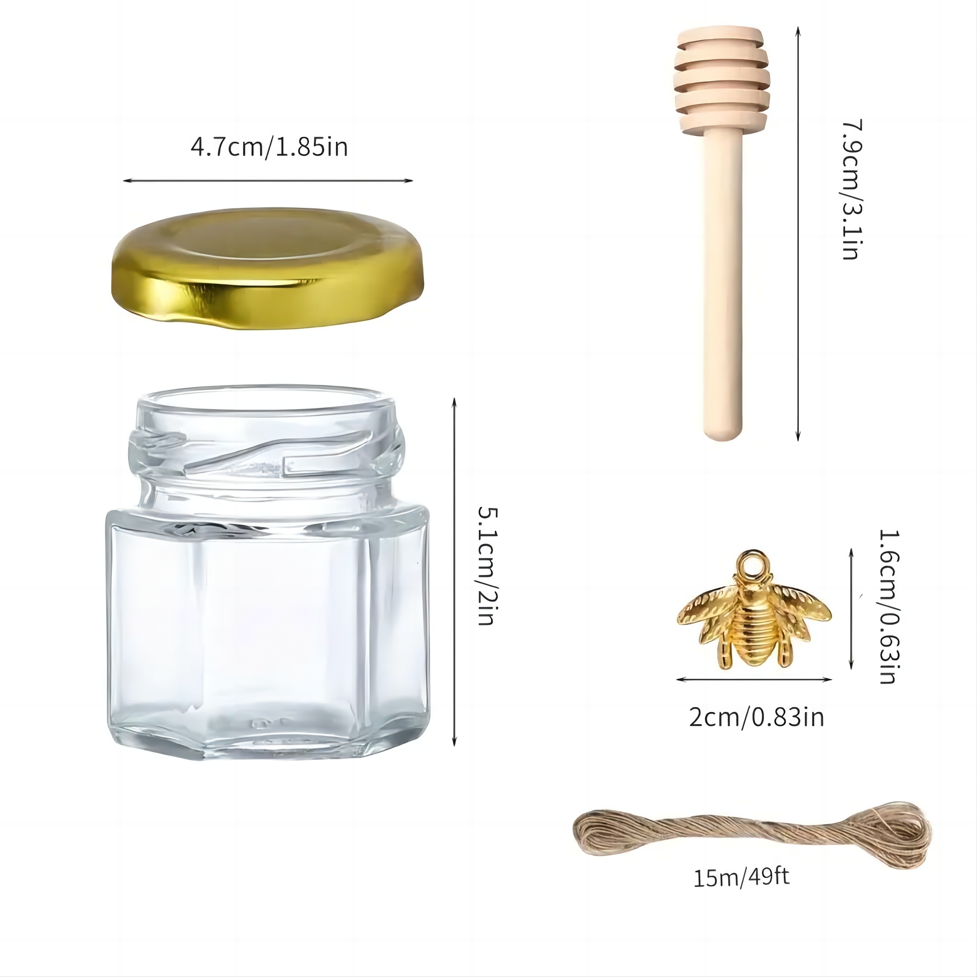 1.5 Oz Hexagon Mini Glass Hone - đánh giá và giá Baby Food Glass Jar