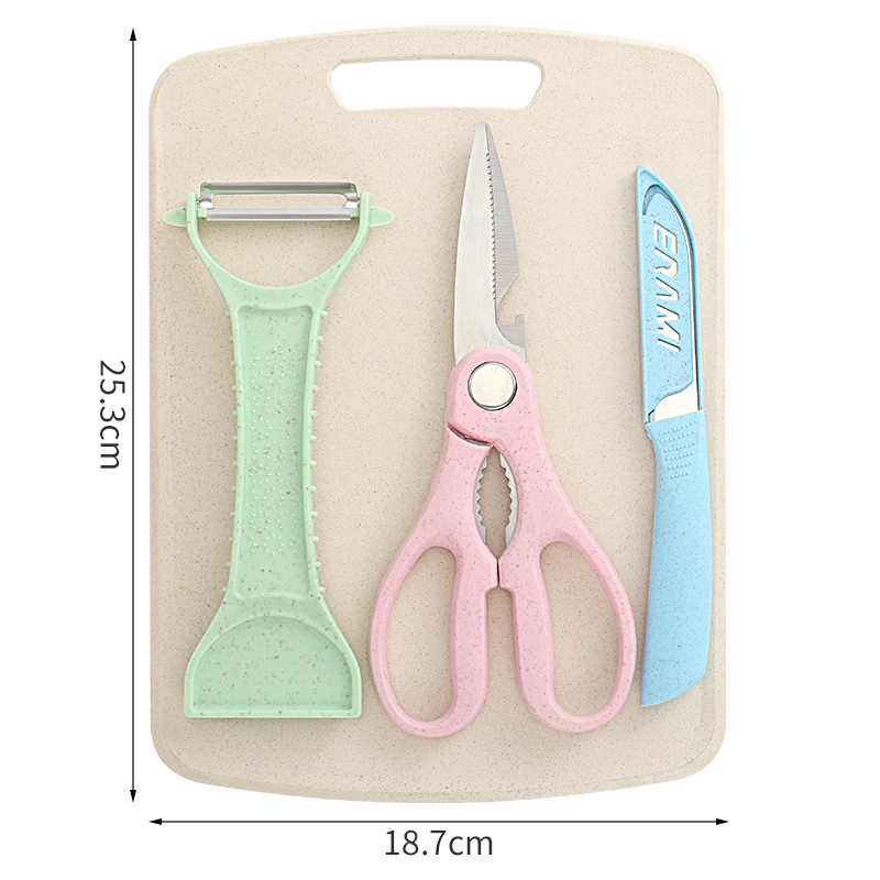 Wheat straw cutting board four - đánh giá và giá Baby Food Knife Set