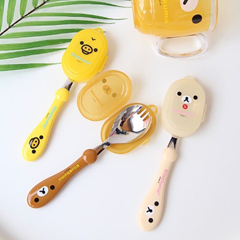 Rilakkuma Spoon Fork Integrate - đánh giá và giá Baby 1 Year Food