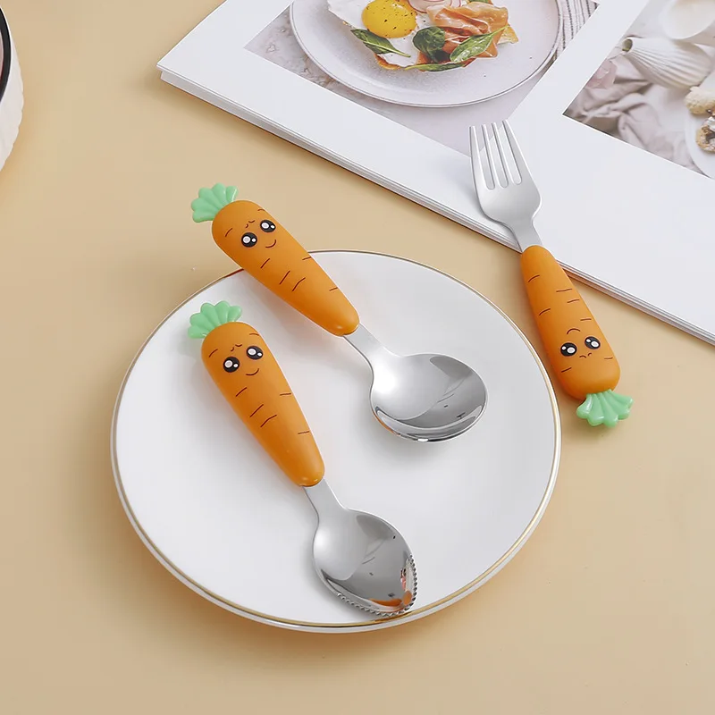 New Carrots Set Children Kids  - đánh giá và giá Baby Food Knife Set