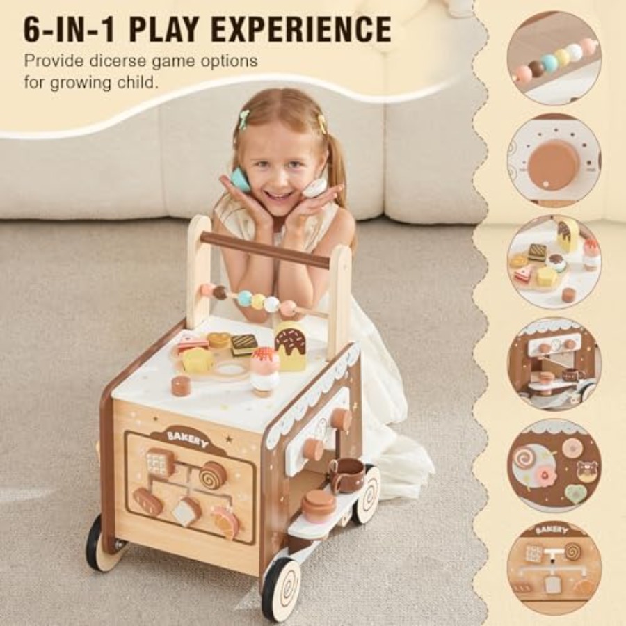 Montessori wooden baby walker  - đánh giá và giá Baby 1 Year Food