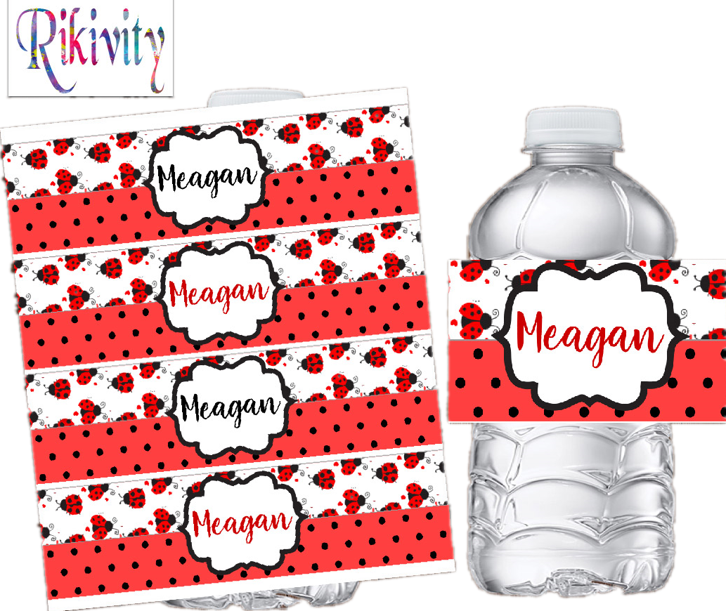 Personalised Ladybug Red Polka - đánh giá và giá Baby Food Label