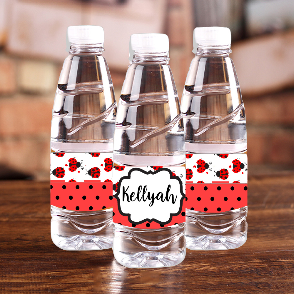 Personalised Ladybug Red Polka - đánh giá và giá Baby Food Label
